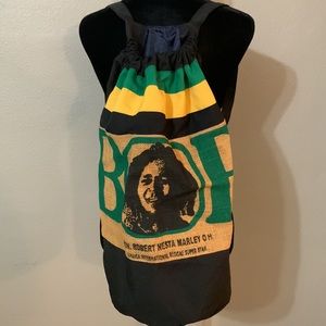 Bob Marley backpack lightweight drawstring top new without tags